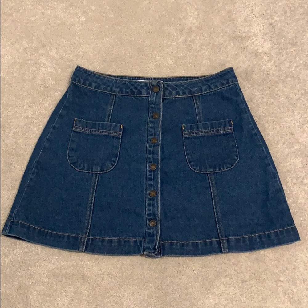 High waisted jean skirt forever21